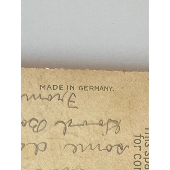 Antique 1913 Ephemera Postcard Birthday Wishes Embossed Metallic Marigolds SEE - Picture 8 of 8